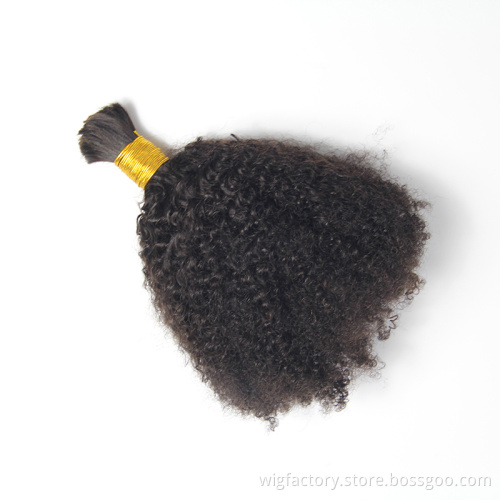 Virgin indian hair bulk unprocessed,cheveux naturel afro kinky hair clips bulk,perruque cheveux humain afro bulk hair